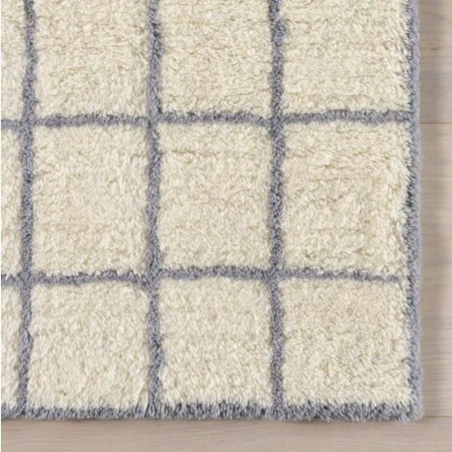 Highlands Checked Rug 5x8 | Ivory – Rugs USA