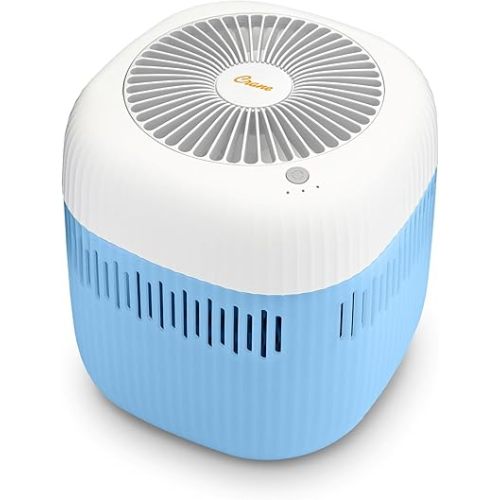 Crane Evaporative Humidifier, Wick Filter, Dishwasher Safe Tank, UV Light, No White Dust, Whisper Quiet, Bedroom Nursery Office, 1.9L Tank, Up To 250 SQ FT