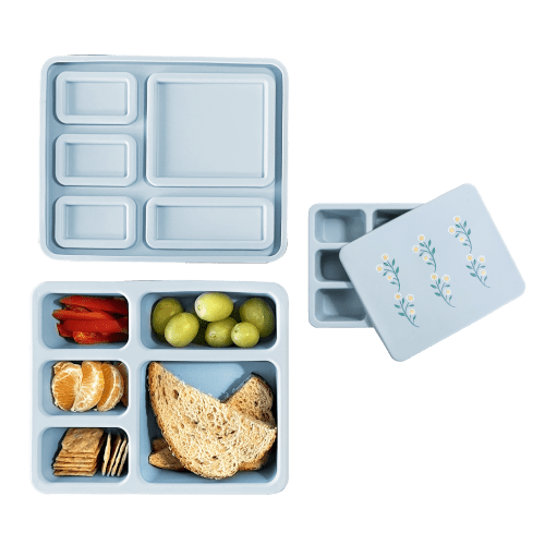 Silicone Bento Box - Chambray Blue – Austin Baby Collection