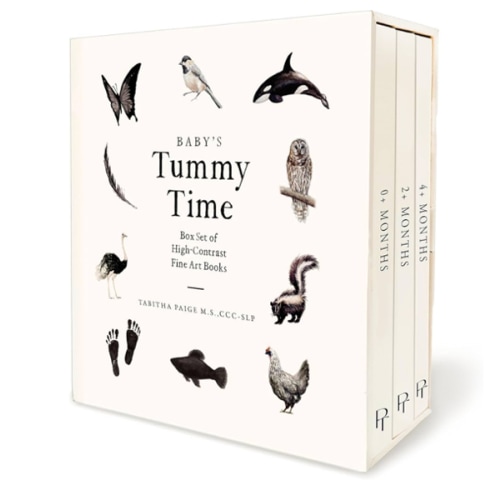 Baby's Tummy Time Book Box Set: A 3-Book Box Set of High-Contrast Art for Visual Stimulation at Tummy Time (Tabitha Paige Children's Book Series)