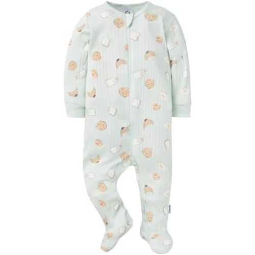 Gerber baby-girls Baby Unisex 2-pack 2-way Zip Textured Sleep 'N Play