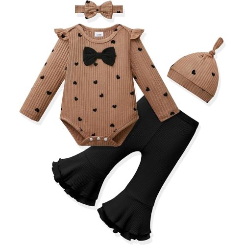 Vibebox Baby Girl Clothes Fall Winter Outfits Essentials Preemie-12 Months