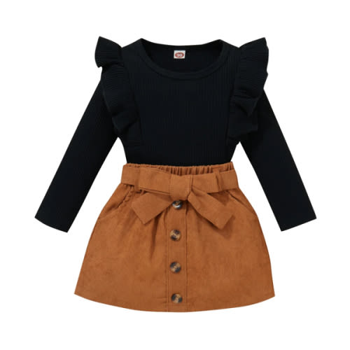 ADDY Corduroy Skirt Outfit - Hazel & Bo