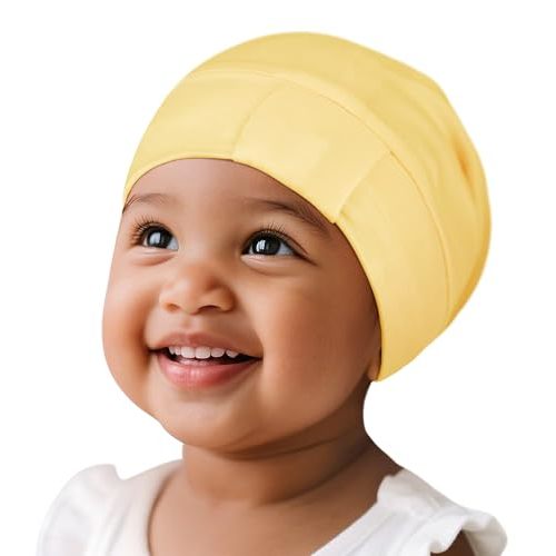 Fittia Baby Bonnet for 0-6 Months, Silky Satin Bonnet for Sleeping, Smooth for No Frizzy Hair, Adjustable for Non-Slip