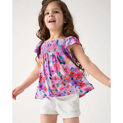 Sweet Sprigs Smocked Flutter Top | Little Sleepies