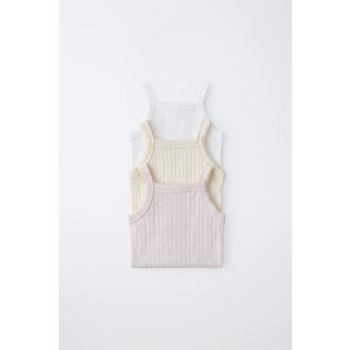 THREE-PACK OF POINTELLE STRAP BODYSUITS - Multicolored | ZARA United States