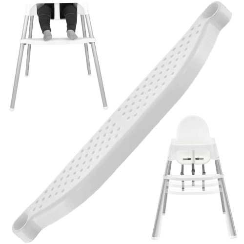 1PC High Chair Foot Rest 18x3 Adjustable Non-Slip Easy Installation Plastic Baby High Chair Footrest with Fixing Ring Portable Sturdy & Smooth Highchair Accessories