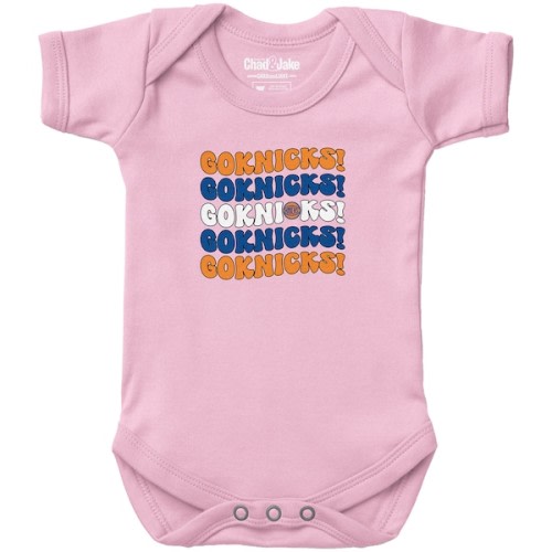 Newborn & Infant New York Knicks  Chad & Jake Light Pink Groovy Bodysuit