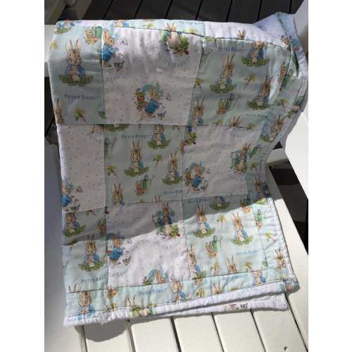 Peter Rabbit Baby Quilt Handmade 100 Percent Cotton