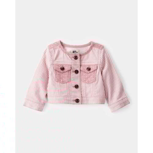 Baby Girl Vintage Inspired Hickory Denim Jacket -  Pink - OshKosh B'gosh | Carter's