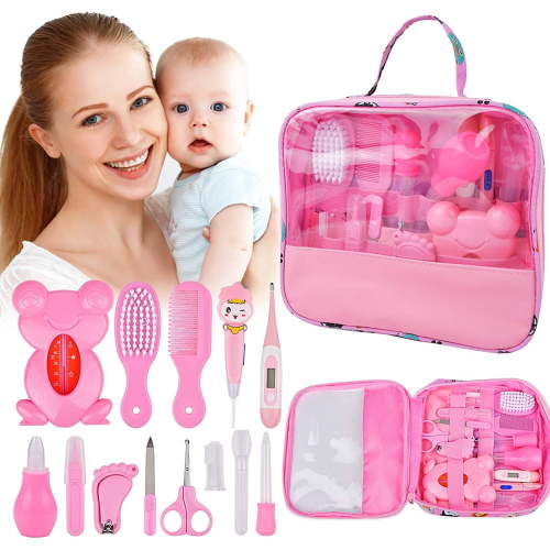 Lnkoo Baby Grooming Kit, 13 in 1 Care Set, Infant Hair, Safety, Hygiene, Scissors, Nasal, Toothbrush
