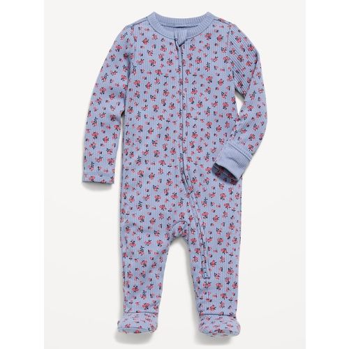 2-Way-Zip Sleep & Play Ribbed Footed One-Piece for Baby