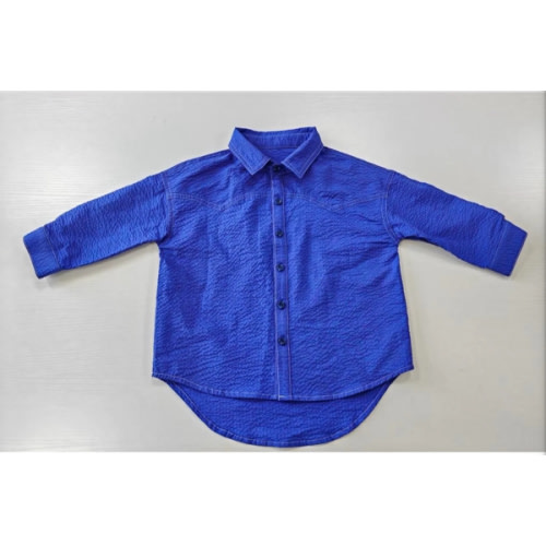 009 Cotton Seersucker Shirt - Klein Blue – Rory George