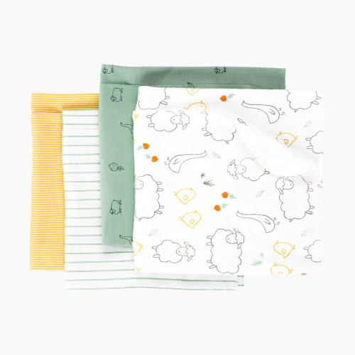 Carter's Receiving Blankets (4 Pack) - Neutral/Animals, OSZ