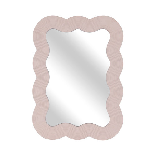 Ebern Designs Wavy Wood Wall Mirror Flat Wall Mirror Full Length Mirror | Wayfair