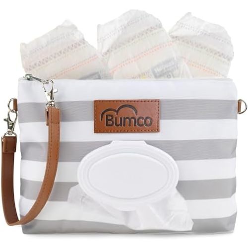Bumco Portable Diaper Clutch Bag with Built-In Baby Wipes Dispenser