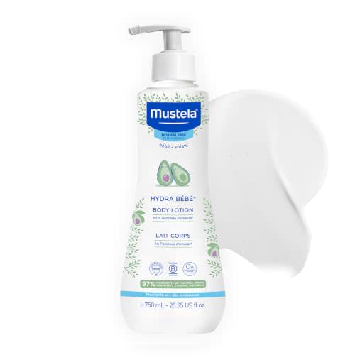 Mustela Hydra Bebe Body Lotion - Daily Moisturizing Baby Lotion with Natural Avocado, Jojoba & Sunflower Oil – Various Sizes