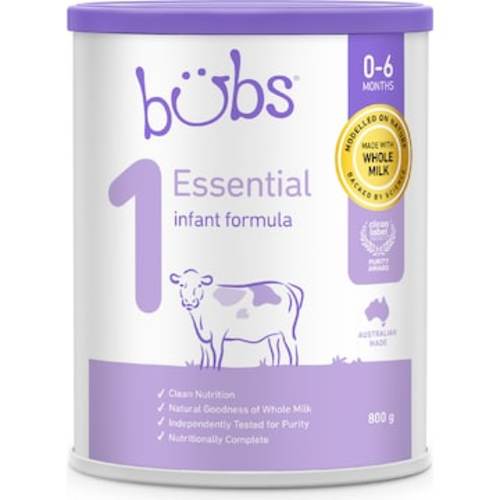 Bubs Essential Infant Formula Stage 1 800g | Woolworths