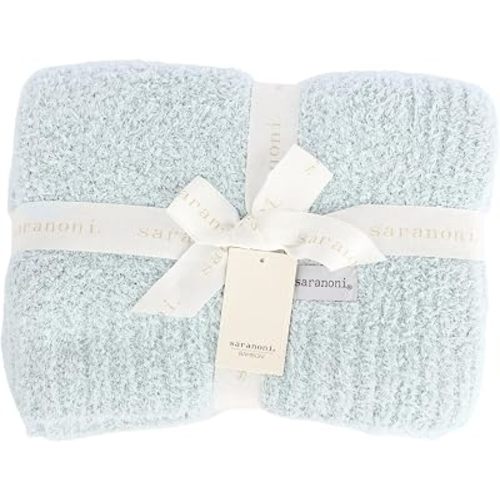 Saranoni Bamboni Baby Blanket | Luxury Plush Super Soft Blanket | Breathable Comfy Blankets for Kids and Teens | Sky Blue - 40" x 60"