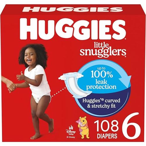 Huggies Size 1 Diapers, Little Snugglers Diapers, Size 1 (8-14 lbs), 198 Count (6 Packs of 33), Packaging May Vary
