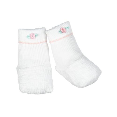 Paty Knit Booties with Rosettes - PatyInc