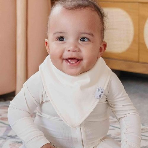 Copper Pearl Baby Bandana Bibs - 4 Pack Soft Cotton Bibs for Drooling & Teething, Absorbent, Adjustable Fit, Many Styles