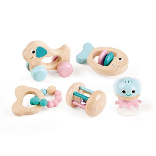 Hape Wooden Multi-Stage Sensory 5-Piece Gift Set