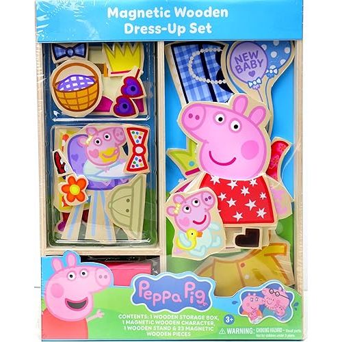 Tara Toy Peppa Pig Magnetic Wooden Dress Up Set