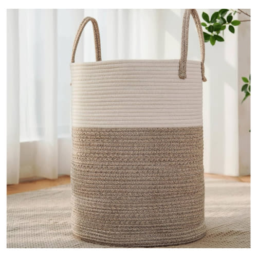Large Woven Laundry Basket Hamper