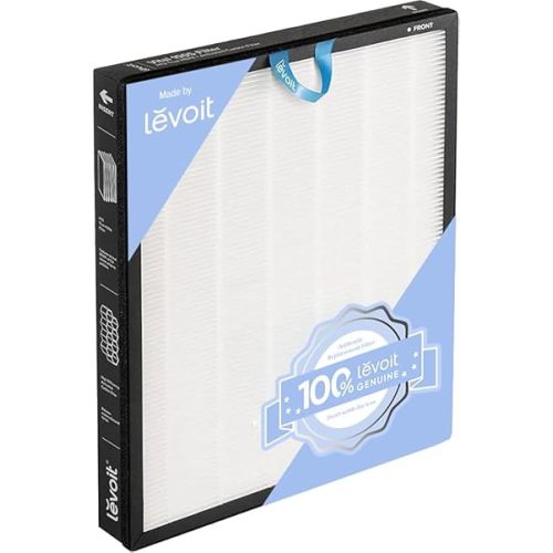 Levoit Vital 100S-P Air Purifier Replacement Filter, Genuine Air Filters AHAM VERIFIDE, Supports HEPA Sleep Mode, Activated Carbon, Removes Pet Dander, Smoke Odor, Allergens, Vital 100S-RF, 1 Pack