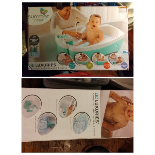 Summer Infant Lil' Luxuries Whirlpool Bubbling Spa & Shower Baby Bath