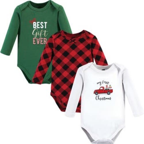 Infant Breathable Cotton Long-Sleeve Bodysuit Bundle 3 Count, 6-9M