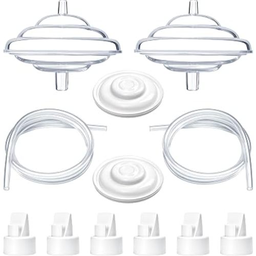 Replacement Breast Pump Parts Compatible for Spectra S1 S2 9 Plus Breastpumps with Duckbill Valves Tubes Backflow Protector