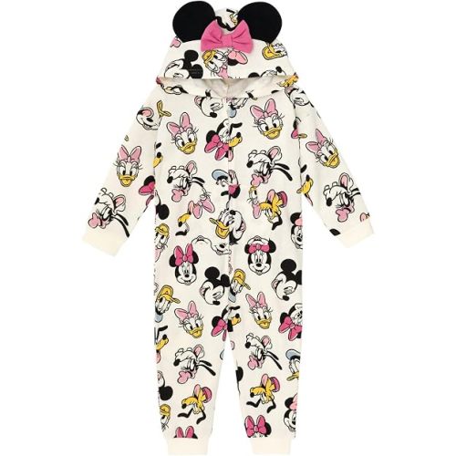 Disney Mickey Mouse Goofy Donald Duck Daisy Duck Fleece Zip Up Coverall Infant to Little Kid