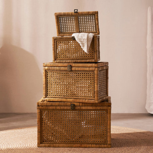 Bay Isle Home™ Ascano Nature Rattan Storage Box, Rattan Decorative Storage,Different Size & Reviews - Wayfair Canada