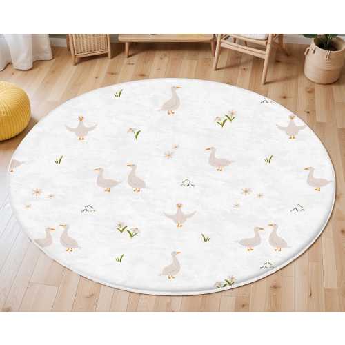 Duck Hunting Rug, Baby Room Decor, Ducks Nursery Rug, Hunting Theme Baby Nursery Rug, Baby Carpet, Non Slip Activity Rug, Washable Kids Rug