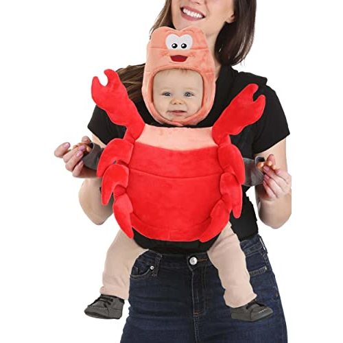 Disney The Little Mermaid Sebastian Baby Carrier Costume Accessory, Hands Free, Soft & Comfy for Cosplay & Halloween