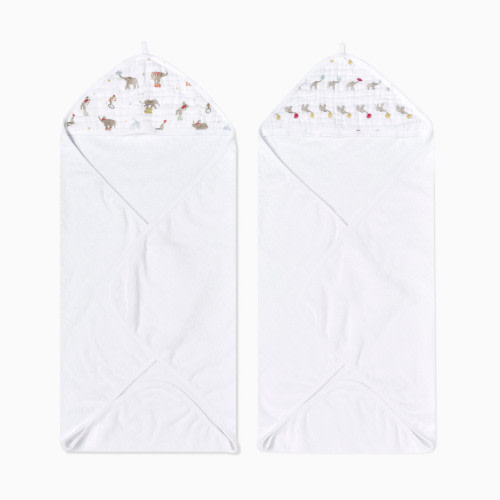 Essentials Hooded Towels (2 Pack) - Elephant Circus