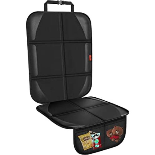 Car Seat Protector,Auto Car Seat Protectors Baby Carseat Waterproof Durable 600D Fabric for Child Baby Car Seat Mat Vehicle Pet Cover 2 Storage Pockets (1 Pack)