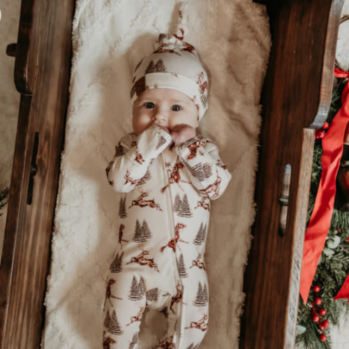 Vintage Beige Cowboy Christmas Folding Feet Jammies – Cowkid Clothing Company