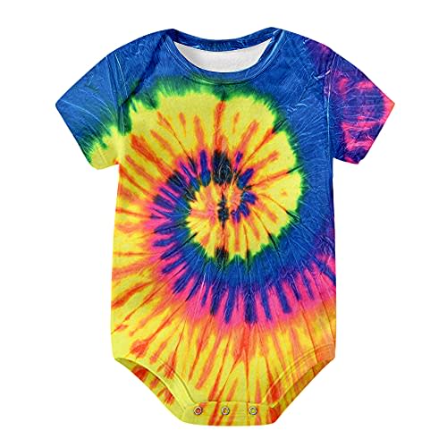 rrhss Newborn Baby Tie Dye Clothes Infant One Piece Bodysuit Romper Baby Girls Boys Outfits