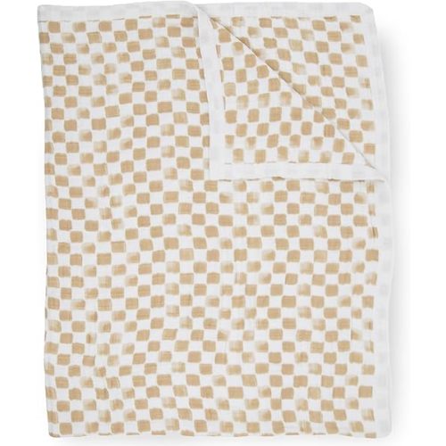 Little Unicorn Premium Quilted Throw | Super Soft, Multi-Layered Muslin XL Blanket| Great for Kids & Families (Adobe Checker)
