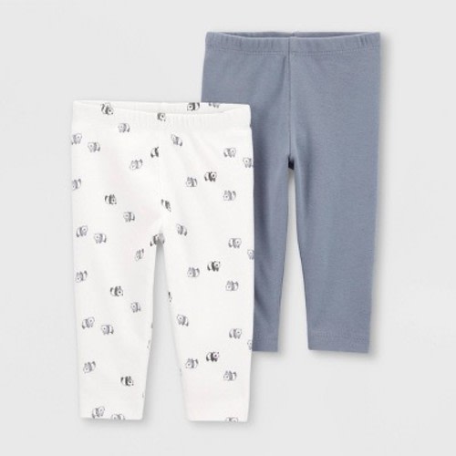 Carter's Just One You® Baby 2pk Panda Pants - Gray