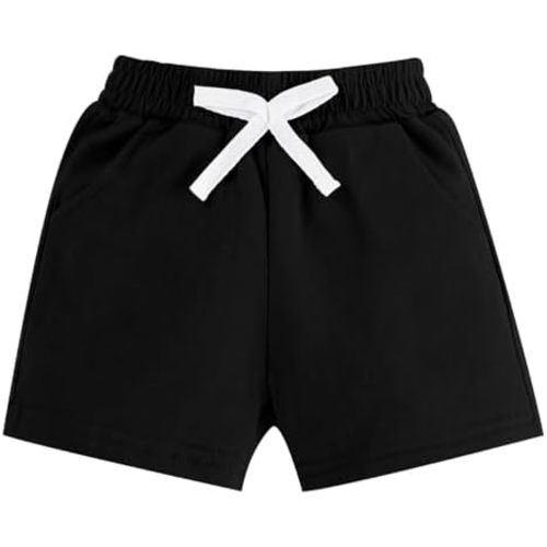 Baby Toddler Boy Shorts Summer Casual Infant Boys Pull On Elastic Waist Athletic Fashion Solid Shorts with Pockets