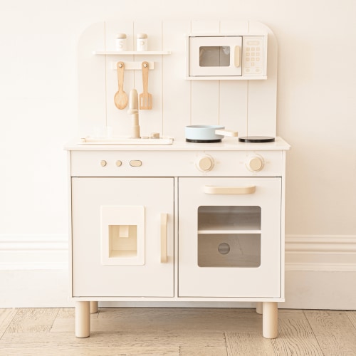 Wooden Play Kitchen for Toddlers with Running Water | Square House