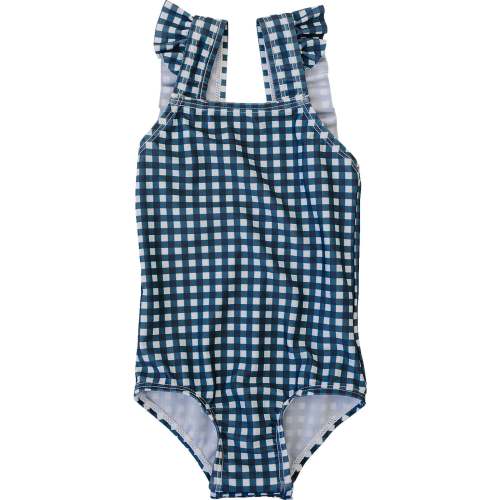 Navy Gingham One-Piece – Mebie Baby