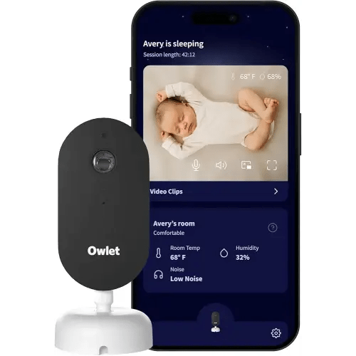 Owlet Dream Sight™ – Smart HD Video Baby Monitor with 2K Camera, Cry, Motion & Sound Alerts, Temp + Humidity Monitoring, Secure WiFi, 2-Way Talk, Compatible with Dream Sock