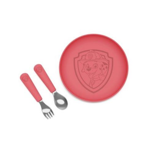 Lalo PAW Patrol 3pc Silicone Plate + Utensils Set