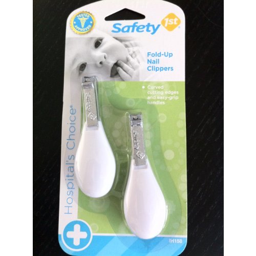Safety 1st Fold-up Nail Clippers - curved cutting edges and easy-grip handles
