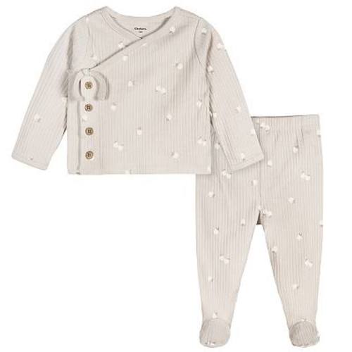 Baby Just Born® 2-pc. Side Button Top & Footed Pants Set